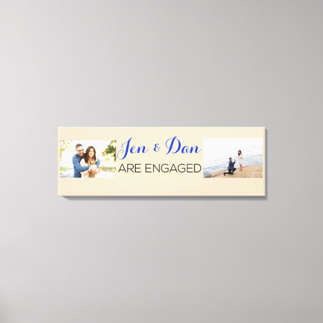 Benutzerdefiniertes Verlobung-Geschenk Leinwanddruck (Vorderseite)