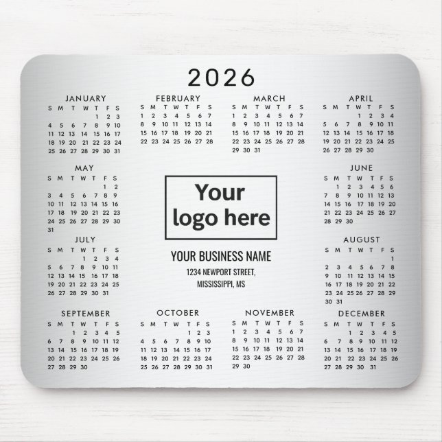 Benutzerdefiniertes verschwommenes graues Logo für Mousepad (Vorne)