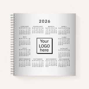 Benutzerdefiniertes verschwommenes graues Logo für Notizbuch