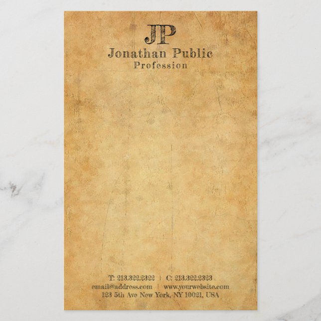 Benutzerdefiniertes verzerrtes Bild altes Papier e (Vorderseite)