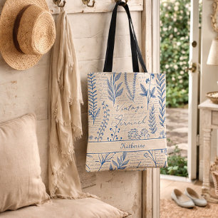 Benutzerdefiniertes Vintage Blaues Wildblumen Fran