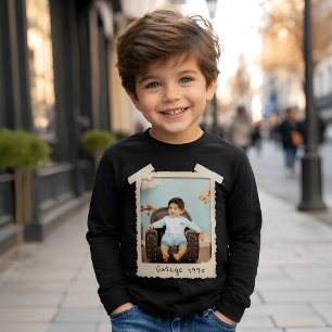 Benutzerdefiniertes Vintage-Foto-Geburtstags-Shirt
