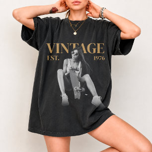 Benutzerdefiniertes Vintage-Foto-Geburtstags-Shirt T-Shirt