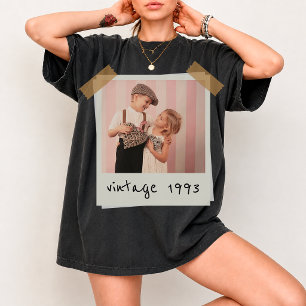 Benutzerdefiniertes Vintage-Foto-Paar Nostalgische T-Shirt