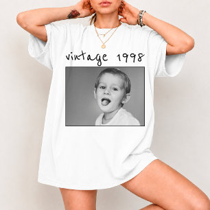 Benutzerdefiniertes Vintage-Foto und Jahr Nostalgi T-Shirt