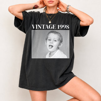 Benutzerdefiniertes Vintage-Foto und Jahr Nostalgi T-Shirt