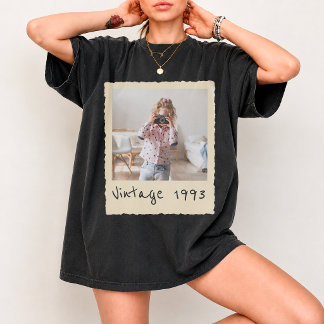 Benutzerdefiniertes Vintage-Foto und Jahr Nostalgi T-Shirt