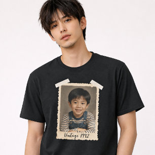 Benutzerdefiniertes Vintage-Foto und Jahr Nostalgi T-Shirt