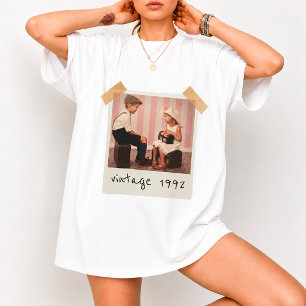 Benutzerdefiniertes Vintage-Foto und Jahr Nostalgi T-Shirt