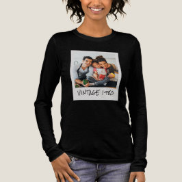 Benutzerdefiniertes Vintage-Foto und Jahr Tri-Blend Shirt