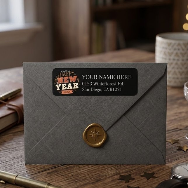 Benutzerdefiniertes Vintage-Frohes-Silvester-Desig (Von Creator hochgeladen)