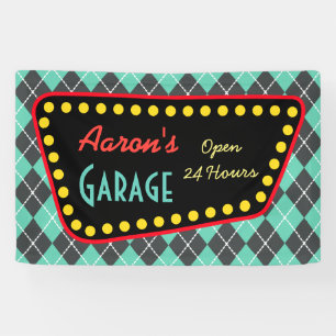 Benutzerdefiniertes Vintage-Garagenschild Banner