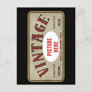 BENUTZERDEFINIERTES VINTAGE LIMITIERTES EDITION PE FEIERTAGSPOSTKARTE