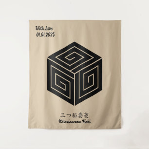 Benutzerdefiniertes Vintage-Minimalist-Japanisches Wandteppich