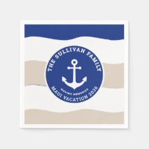 Benutzerdefiniertes Vintage-Yacht-Club-Anker-Famil