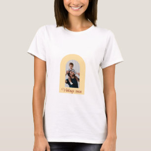 Benutzerdefiniertes Vintages Foto und Jahr T-Shirt