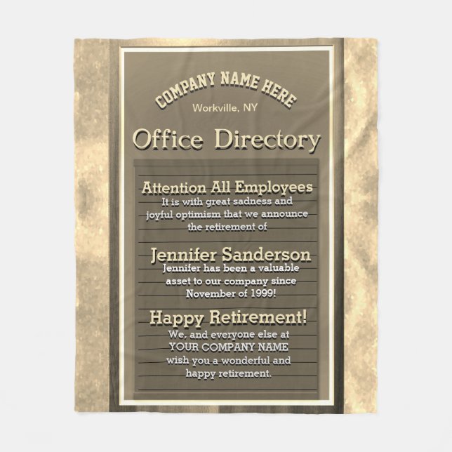 Benutzerdefiniertes Vintages Gold-Rückzahlungszeic Fleecedecke (Vorderseite)