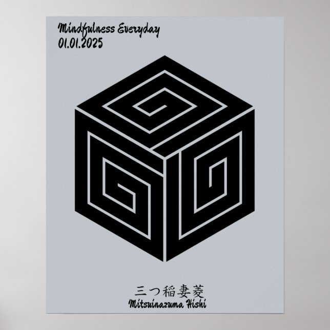 Benutzerdefiniertes Vintages Minimalistisches japa Poster (Vorne)