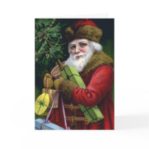 Benutzerdefiniertes Vintages Weihnachtskarten-Temp