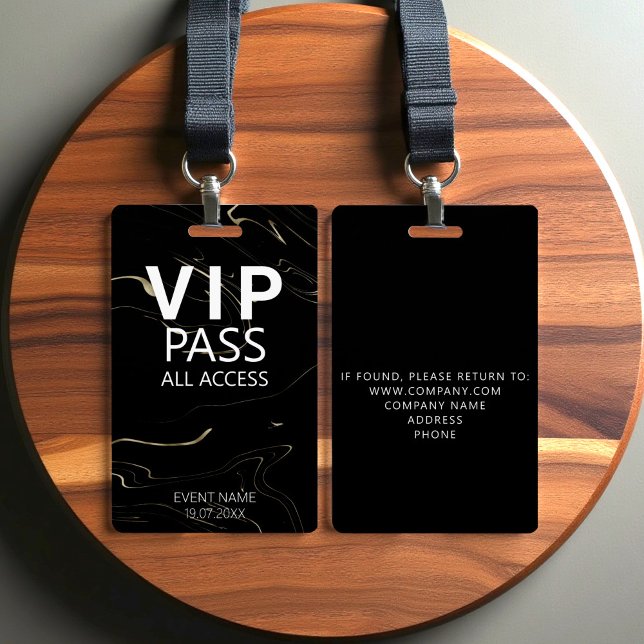 Benutzerdefiniertes VIP All Access Event Marble Ab Ausweis (Von Creator hochgeladen)
