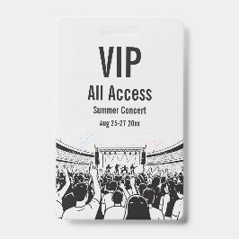 Benutzerdefiniertes VIP All Access Festival Pass K Ausweis
