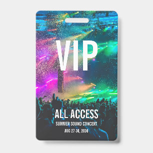 Benutzerdefiniertes VIP All Access Pass Konzertabz Ausweis