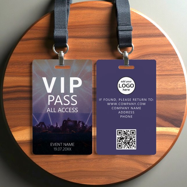 Benutzerdefiniertes VIP All Access QR Code Event A Ausweis (Von Creator hochgeladen)