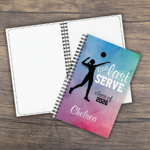 Benutzerdefiniertes Volleyball Regenbogen Senior O Notizbuch