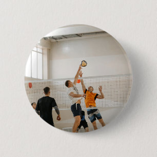 Benutzerdefiniertes Volleyball-Team-Foto Button