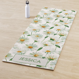 Benutzerdefiniertes Wasserfarben-Blumenmuster mit  Yogamatte