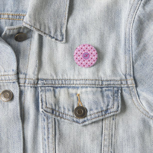Benutzerdefiniertes Wasserfarben-Blumenmuster-Post Button
