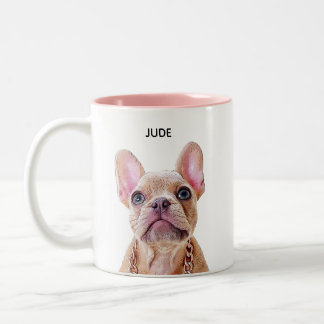 Benutzerdefiniertes Wasserfarbenporträt Haustierfo Zweifarbige Tasse