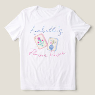 Benutzerdefiniertes Watercolor Mahjong Flower Powe Tri-Blend Shirt