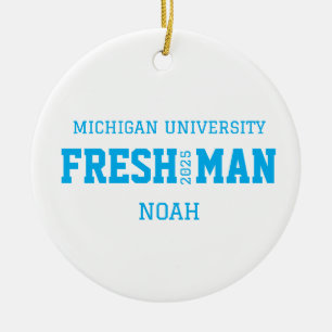 Benutzerdefiniertes Weihnachten für Erstsemester, Keramik Ornament