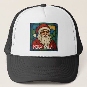 Benutzerdefiniertes Weihnachts-Santa-Art-Deco-Bunt Truckerkappe