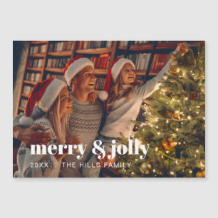 Benutzerdefiniertes Weihnachtsfoto-Feiertagserinne Magnetkarte