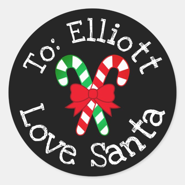 Benutzerdefiniertes Weihnachtsgeschenk aus dem San Runder Aufkleber (Vorderseite)