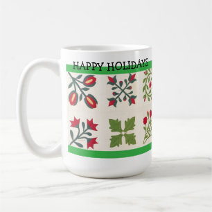 Benutzerdefiniertes Weihnachtsmuster aus Vintage-Q Kaffeetasse