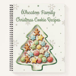 Benutzerdefiniertes Weihnachtsplätzchen-Rezept-Not Notizbuch