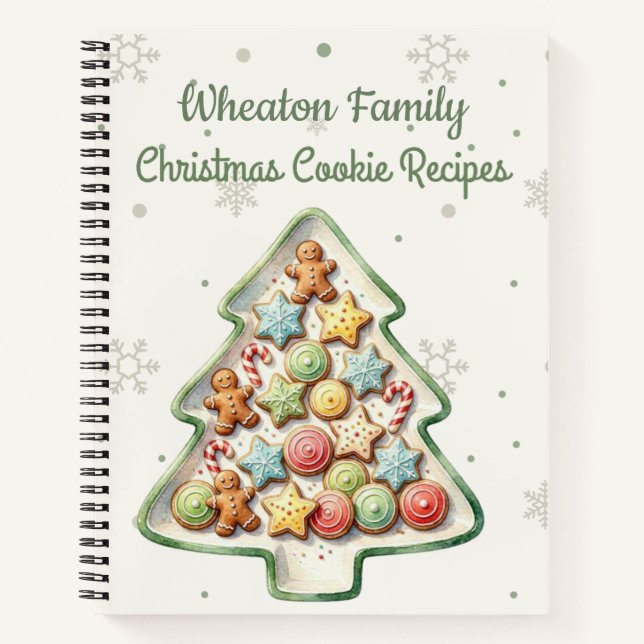 Benutzerdefiniertes Weihnachtsplätzchen-Rezept-Not Notizbuch (Vorderseite)