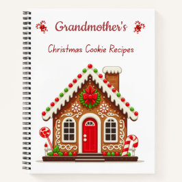 Benutzerdefiniertes Weihnachtsplätzchen-Rezeptbuch Notizbuch