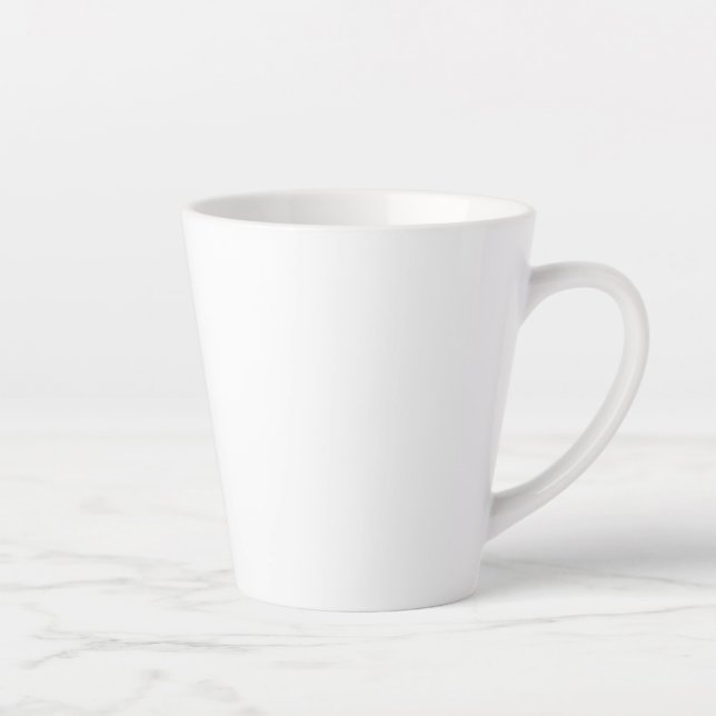 Benutzerdefiniertes weißes einfaches Design Foto o Milchtasse (Rechts)