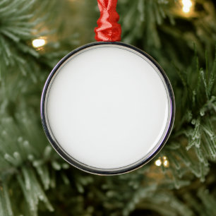 Benutzerdefiniertes weißes einfaches Design Foto o Ornament Aus Metall