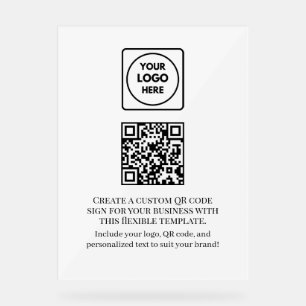 Benutzerdefiniertes weißes QR Professionelles Ge Acrylschild