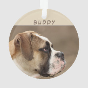 Benutzerdefiniertes Welpen erwachsenes Hund 2 Foto Ornament