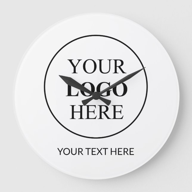 Benutzerdefiniertes Werbelogo - Keine Mindestbeste Große Wanduhr (Vorderseite)