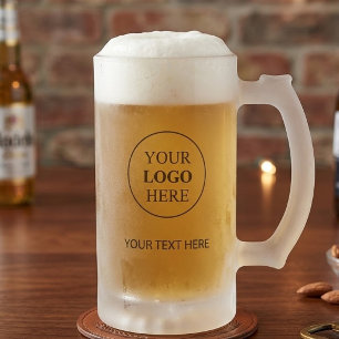 Benutzerdefiniertes Werbelogo – Keine Mindestbeste Mattglas Bierglas