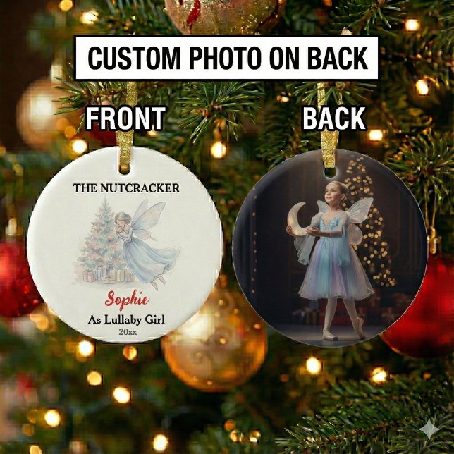 Benutzerdefiniertes Wiegenlied-Mädchen Nussknacker Keramik Ornament (Von Creator hochgeladen)