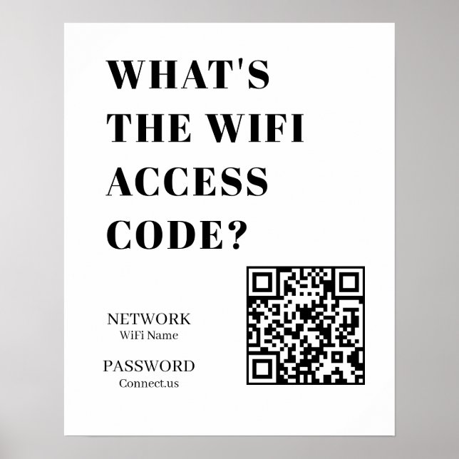 Benutzerdefiniertes WiFi-QR | Was ist der WiFi-Cod Poster (Vorne)