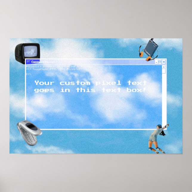Benutzerdefiniertes Windows95-Computerthema Poster (Vorne)